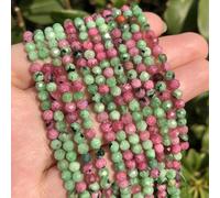 ORGEFY Perline distanziatrici sfaccettate Rotonde in Zaffiro Blu, Fai da Te, per bracciali, Orecchini, ciondoli per la creazione di Gioielli, 15 Pollici, 2/3/4 mm, rubini, Zoisite, 3 mm, 115 Pezzi