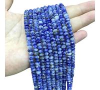 ORGEFY Perline distanziatrici sfuse in Pietra di calcedonio e tormalina sfaccettata, 4x6 mm, per la creazione di Gioielli, Accessori per Braccialetti Fai da Te - Sodalite - 4x6 mm, 87-89 Pezzi