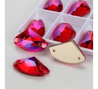 ORGEFY Pietre da Cucire in di Vetro al Chiaro di Luna, Retro Piatto, Strass da Cucire per Indumenti, Vestiti, Borse - 227SI Light Siam Si - 72 Pezzi 5 mm 10 mm