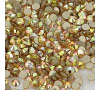 ORGEFY Pietre di Glitterate con Retro Piatto in Vetro, da incollare su Strass per Nail Art, Decorazioni per Vestiti - 10 Pezzi, Metallo, Luce Solare - SS12-1440 Pezzi