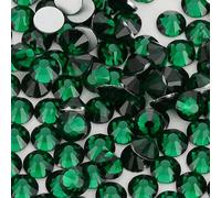 ORGEFY Pietre di Glitterate con Retro Piatto in Vetro, da incollare su Strass per Nail Art, Decorazioni per Vestiti - 15 Pezzi, Verde Scuro - SS8-1440 Pezzi