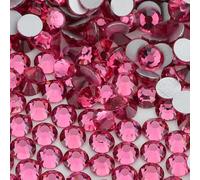 ORGEFY Pietre di Glitterate con Retro Piatto in Vetro, da incollare su Strass per Nail Art, Decorazioni per Vestiti - 23 Rose - SS12-1440 Pezzi