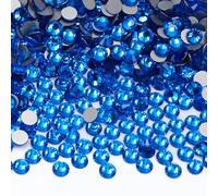 ORGEFY Pietre di Glitterate Piatte con Retro Piatto, Strass in Vetro Zaffiro SS3-SS60, Non hotfix, per Decorazioni Nail Art 3D - Capri Blue - SS50-144 Pezzi