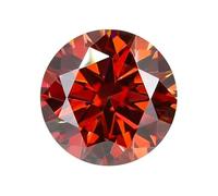 ORGEFY Pietre di moissanite sciolte Colorate, moissanite Verde e Nera, Diamanti Rotondi Brillanti coltivati in Laboratorio, Granato, 4,0 mm, 0,3 ct, 1 Pezzo