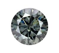 ORGEFY Pietre di moissanite sciolte Colorate, moissanite Verde e Nera, Diamanti Rotondi Brillanti coltivati in Laboratorio, moissanite Grigia, 4,0 mm, 0,3 ct, 1 Pezzo
