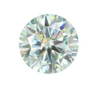 ORGEFY Pietre di moissanite sciolte Colorate, moissanite Verde e Nera, Diamanti Rotondi Brillanti Creati in Laboratorio, moissanite Blu L da 3 mm, 0,3 ct, 1 Pezzo