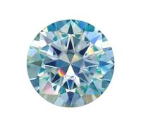 ORGEFY Pietre di moissanite sciolte Colorate, moissanite Verde e Nera, Diamanti Rotondi Brillanti, Creati in Laboratorio, moissanite Blu Mare, 3 mm, 0,3 ct, 10 Pezzi