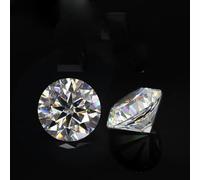 ORGEFY Pietre di moissanite sciolte Colorate, moissanite Verde e Nera, Diamanti Rotondi Brillanti, Creati in Laboratorio, Colore D, Bianco, 3 mm, 0,3 ct, 1 Pezzo