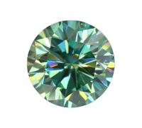 ORGEFY Pietre di moissanite sciolte Colorate, moissanite Verde e Nera, Diamanti Rotondi Brillanti, Creati in Laboratorio, moissanite Verde da 3 mm, 0,3 ct, 10 Pezzi