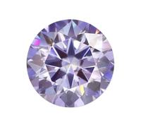 ORGEFY Pietre di moissanite sciolte Colorate, moissanite Verde e Nera, Diamanti Rotondi Brillanti Creati in Laboratorio, gioielleria raffinata - L - Viola - moissanite - 3 mm - 0,3 ct - 1 pz