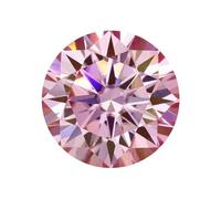 ORGEFY Pietre di moissanite sciolte Colorate, moissanite Verde e Nera, Diamanti Rotondi Brillanti, Gioielli Raffinati, Creati in Laboratorio - moissanite Rosa - 3 mm - 0,3 ct - 1 pz