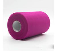 ORGEFY Rotoli di Tulle, 100 Iarde, Rotolo di Organza, Tessuto Decorativo, Rotolo di Tulle Bianco, Decorazione per Feste ed Eventi, Fidanzamento - 16 Rosa Intenso