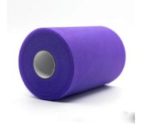 ORGEFY Rotoli di Tulle, 100 Iarde, Rotolo di Organza, Tessuto Decorativo, Rotolo di Tulle Bianco, Decorazione per Feste ed Eventi, Fidanzamento - 26 Viola Scuro