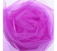 ORGEFY Rotolo di Tulle 5/10 m, Decorazione per la Famiglia, Tessuto di Organza di per Sfondo di Feste di Compleanno, Fasce per sedie, Filato Decorativo - Rosso Rosa - 72 cm x 10 m