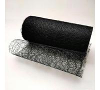 ORGEFY Rotolo di Tulle da 15 cm, 10 Iarde, in Organza, con Nastro, Gonna, Bouquet, Fascia per Sedia, Runner da Tavolo, Decorazione per Feste di Compleanno, 9,2 m, Nero, 15 cm