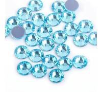 ORGEFY SS3-SS30 Pietre Strass termoadesive/Strass di termoadesivi per Cucito e Tessuti, Colore Verde Vulcano, 288 Pezzi - Acquamarina