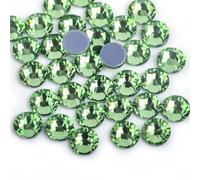 ORGEFY SS3-SS30 Pietre Strass termoadesive/Strass di termoadesivi per Cucito e Tessuti, per Abbigliamento, Vulcano Verde, peridoto, ss30, 288 Pezzi
