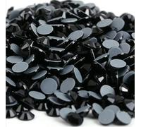 ORGEFY ss3, ss4, ss8, ss12, ss34 Hotfix Strass Glitter Strass Flatback di Vetro Pietre Hotfix Strass da Stirare per Indumenti - Nero Jet - ss34-288 Pezzi