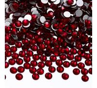 ORGEFY SS3-SS60 Serie Rossa Fondo Argento Strass Rotondi Non Hotfix Tutte Le Dimensioni di Vetro Glitterato per Decorazione di Abiti Manufatti - Rosso Scuro - SS16-1440 Pezzi