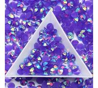 ORGEFY Strass in Gelatina di Resina, Viola Chiaro, Viola Scuro, 2-6 mm, Strass Piatti Non hotfix per Nail Art, Decorazioni Fai da Te per Indumenti, Viola Scuro, 5 mm, 1500 Pezzi