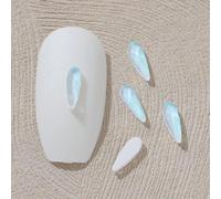 ORGEFY Strass per Nail Art a Fondo Piatto, autoadesivi, in di Vetro Lucido, Colore Bianco Moka, 2x6 mm, 500 Pezzi