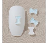 ORGEFY Strass per Nail Art a Fondo Piatto, autoadesivi, in di Vetro Lucido, Colore Bianco Moka, 4x6 mm, 100 Pezzi