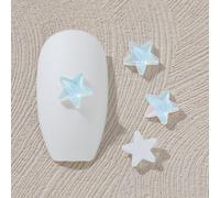 ORGEFY Strass per Nail Art a Fondo Piatto, autoadesivi, in di Vetro Lucido, Colore Bianco Moka, 5 mm, 100 Pezzi