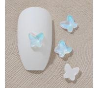 ORGEFY Strass per Nail Art a Fondo Piatto, autoadesivi, in di Vetro Lucido, Colore Bianco Moka, 5 mm, 500 Pezzi