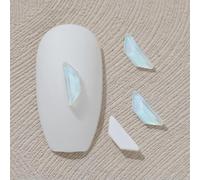 ORGEFY Strass per Nail Art a Fondo Piatto, di Forma Mista, Bianchi opali, autoadesivi, in di Vetro Lucido, Decorazione 3D per Unghie, Bianco 2x6 mm, 500 Pezzi