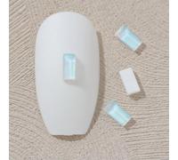 ORGEFY Strass per Nail Art a Fondo Piatto, di Forma Mista, Bianchi opali, autoadesivi, in di Vetro Lucido, Decorazione 3D per Unghie - MochaWhite 1,7x4,2 mm - 100 Pezzi