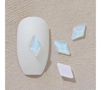 ORGEFY Strass per Nail Art a Fondo Piatto, di Forma Mista, di Colore Bianco Opale, autoadesivi, in di Vetro Lucido, Decorazione 3D per Unghie - Bianco 5x8 mm - 100 Pezzi