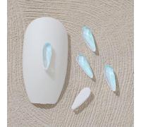 ORGEFY Strass per Nail Art a Forma Mista, di Colore Bianco Opale, con Fondo Piatto, autoadesivi, in di Vetro Lucido, Decorazione 3D per Unghie - Bianco 2x6 mm - 500 Pezzi