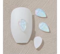 ORGEFY Strass per Nail Art a Forma Mista, di Colore Bianco Opale, con Fondo Piatto, autoadesivi, in di Vetro Lucido, Decorazione 3D per Unghie, 5,2x8 mm, 500 Pezzi.