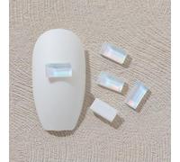 ORGEFY Strass per Nail Art a Forma Mista, di Colore Bianco Opale, con Fondo Piatto, autoadesivi, in di Vetro Lucido, Decorazione 3D per Unghie, 2,5x5 mm, 500 Pezzi