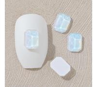 ORGEFY Strass per Nail Art a Forma Mista, di Colore Bianco Opale, con Fondo Piatto, autoadesivi, in di Vetro Lucido, Decorazione 3D per Unghie, 6x8 mm, 500 Pezzi.