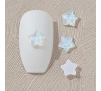 ORGEFY Strass per Nail Art a Forma Mista, di Colore Bianco Opale, con Fondo Piatto, autoadesivi, in di Vetro Lucido, Decorazione 3D per Unghie, 6 mm, 100 Pezzi