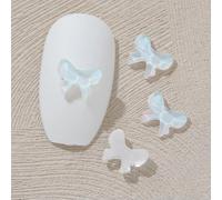 ORGEFY Strass per Nail Art a Forma Mista, di Colore Bianco Opale, con Fondo Piatto, autoadesivi, in di Vetro Lucido, Decorazione 3D per Unghie, 5,5x7 mm, 100 Pezzi.