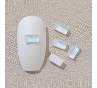 ORGEFY Strass per Nail Art a Forma Mista, Fondo Piatto, autoadesivi, in di Vetro Lucido, Decorazione 3D per Unghie, Colore Bianco Moka, 2,5x5 mm, 100 Pezzi