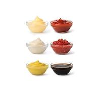 Orgingift Mini Ciotole in Vetro da 6 cm - Ideali per Tapas, Salse, Snack, Dessert, Marmellata - Ciotole Trasparenti per Servire, Resistenti e Impilabili per Uso Quotidiano o Feste (6)