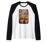 Orgoglio Americano LGBT 1776-2026 USA Freedom March Maglia con Maniche Raglan