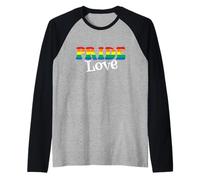 Orgoglio Amore Arcobaleno Cuore Orgoglio LGBTQ Orgoglioso alleato Queer LGBT Maglia con Maniche Raglan