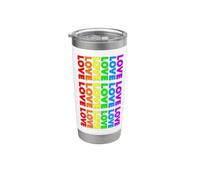 ORGOGLIO ARCOBALENO DIRITTI UMANI AMORE DICE UOMINI DONNE Bicchiere termico in acciaio inox doppia parete