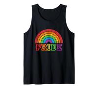 Orgoglio Cuore Arcobaleno Gay LGBTQ Orgoglioso Alleato Queer LGBT Canotta