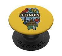 Orgoglio dello stato dell'Illinois PopSockets PopGrip Adesivo