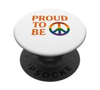 Orgoglio di essere arcobaleno simbolo della pace LGBTQ+ Pride Design PopSockets PopGrip Adesivo
