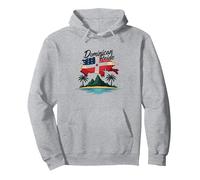 Orgoglio Dominicano: Celebrazione Patriottica del Paradiso dell'Isola Felpa con Cappuccio, Unisex per Adulti, Grigio Melange, L