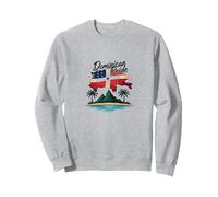 Orgoglio Dominicano: Celebrazione Patriottica del Paradiso dell'Isola Felpa, Unisex per Adulti, Grigio Melange, L