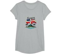 Orgoglio Dominicano: Celebrazione Patriottica del Paradiso dell'Isola Maglietta, Ragazze, Grigio Melange, L