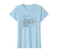 Orgoglio e pregiudizi e Gatti (Jane Austen) Maglietta, Donna, Celeste, XL