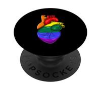 Orgoglio gay LGBTQ Cuore PopSockets PopGrip Adesivo